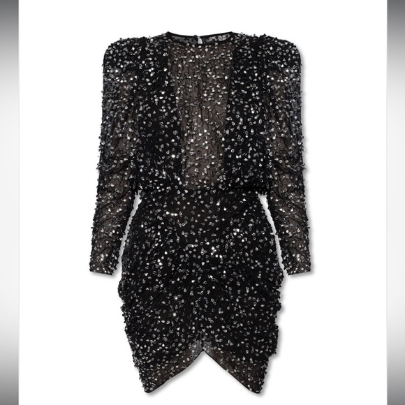 Isabel Marant Garetha Dress with Sequin Embellishments - Picture 4 of 5